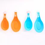 Orange Silicone Spoon Rest Utensil Holder Sustainable Rubber Spoon Rest