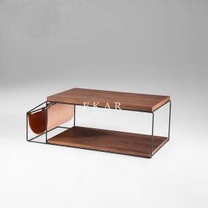 Wholesale Stainless Steel Frame Wooden Rectangle Modern Coffee Table from china suppliers