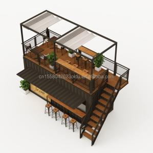 Wholesale Container Cafe with Kitchen 20ft Steel Frame Galvanized Steel Bending 180g Restaurant Bathroom Included from china suppliers