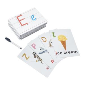 Wholesale Custom Printing Children's Learning Alphabet Cards Erasable Modern Teacher Aids from china suppliers