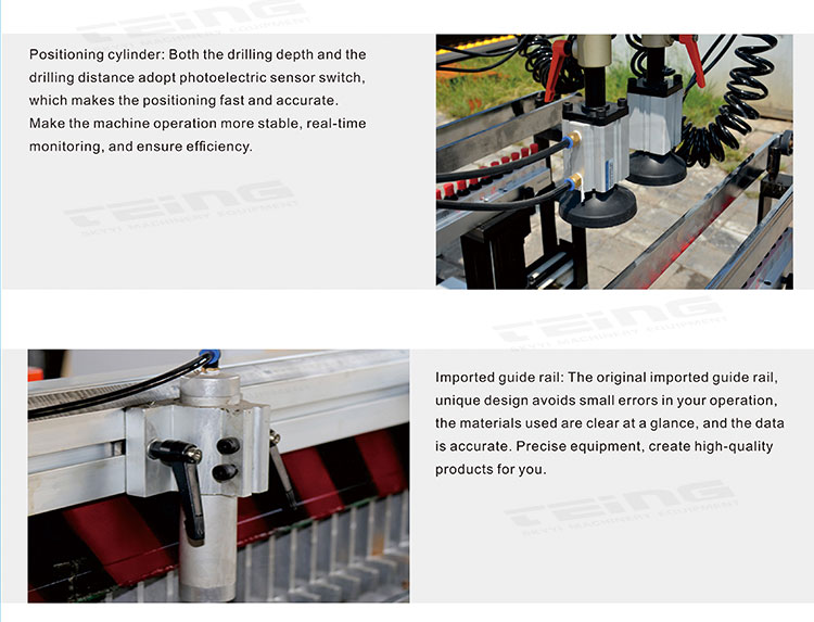 6 Row Wood Row Drilling Machine for Precise and Fast Hole Drill 380V or Customization