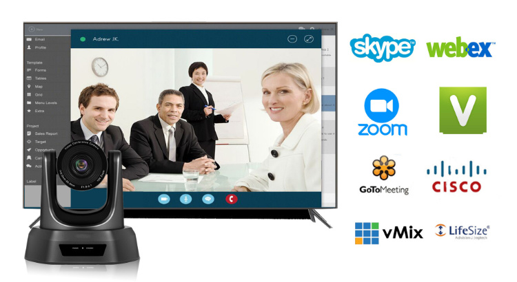 Tongveo 10X Zoom Full HD PTZ Video Conference Camera USB Output+Speakerphone Group