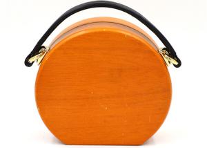 Wholesale High Level Round Wooden Clutch Bag With O Shape Chain 20 * 15 * 7cm from china suppliers