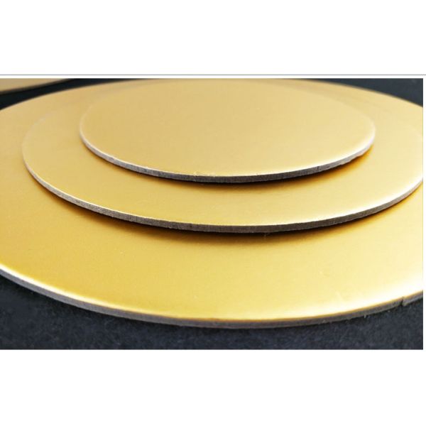 Golden Cake Boards Cardboard Food Beverage Smooth Cake Drum Round Shape for Cake Shop