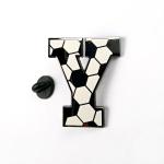 Promotional Hard Enamel Soccer Sport Pin With Rubber Back