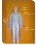 Unisex Disposable Plastic Gowns , Comfortable Disposable Plastic Raincoat