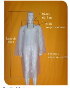 Wholesale Industrial Clear Womens Plastic Raincoats , PE Material Throw Away Raincoats from china suppliers