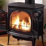 Black Wood Burning Fire Pits Cast Iron Construction Iron Vintage Wood Burning