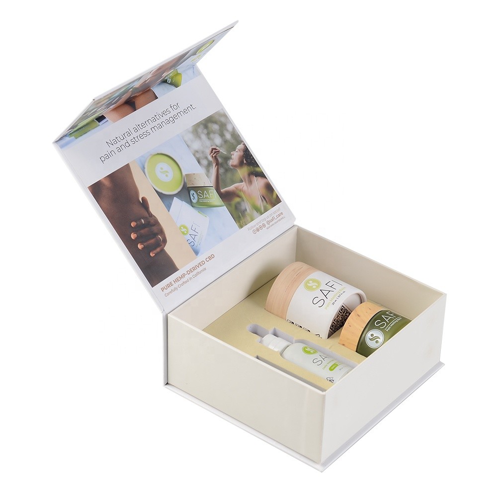 ISO9001 ROHS Cosmetic Gift Box Packaging 350g Art Paper Recycled