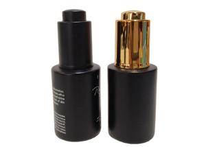 Wholesale 30Ml Face Cream Bottle 1oz Empty Black Frosted Glass Dropper Bottle from china suppliers