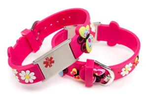 Wholesale Silicone Medical ID Wristband , Kids Medical Alert Bracelet With Logo Embossed from china suppliers