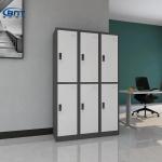 Hospital Furniture Metal Lockers 6 Door Steel Locker 0.6mm Thick Multipurpose