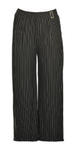 Wholesale Woven Fabric Plus Size Women's Striped Trousers With Buckles Strap For Waist Fasten from china suppliers
