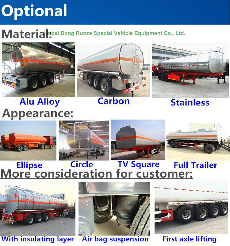 SS 24000L Fuel Tanker Semi Trailer , 2 Axle Fuel Transfer Trailer 24Kl - 27K Liter