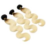 Brazilian Human Ombre Hair Weave Body Wave Raw Virgin Hair 12 Inch - 24 Inches