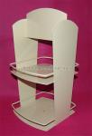 2-Layer Stationery Metal Display Racks Powder Coated For Shops / Supermarkets