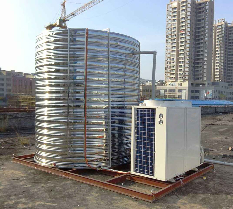 4.0 Cop Solar Powered Hot Water Heater Floor Standing Installation CE Approved