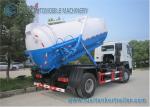 Large 12000L Q235 Vacuum Tank Truck , 6 Tyre Sinotruk HOWO Truck