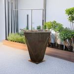 Multi Size Square Wood / charcoal Fuel Corten Steel BBQ Grill For Outdoor