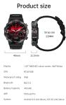 1.43inch HK87 Smart Watch 410mAh Battery AMOLED NFC ECG Monitor