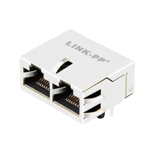 Wholesale LPJ21028CNL 10/100 Base-T Without Led Tab UP 1x2 Port RJ45 Female Connectors from china suppliers