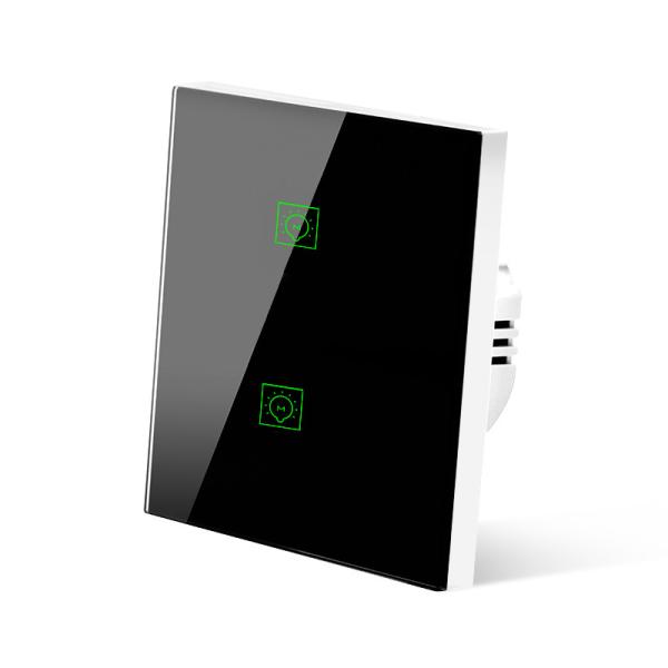 Glomarket Wifi 2 Gang Eu Standard Smart Switch Wall Touch Panel Light App