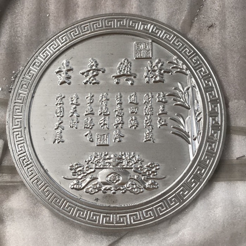 Convex Surface Aluminum Metal Ceiling Three Dimensional Sculpture Relief Plate Smooth Flat