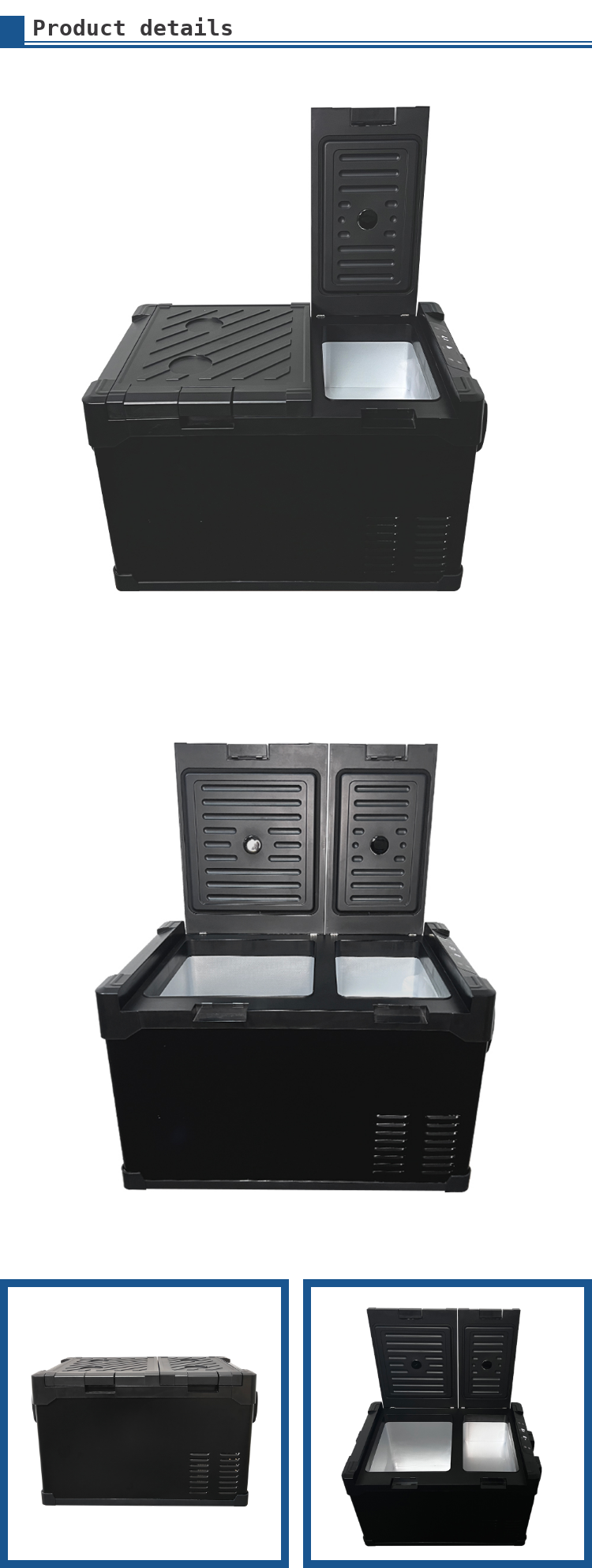 35l Dc Compressor Mini Car Refrigerator For Tesla Car Fridge Freezer In Armrest Design