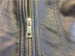 Soft Gold Navy Pleather Jacket Funnel Collar For Ladies Tw76613