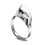 Stainless Steel Self Defense Silver Jewelry Ring Anodized Surface For Men /