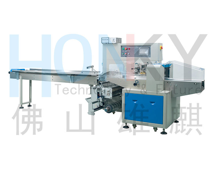 Tray 150BPM Filling Packing Machine Horizontal Flow Wrapper PLC System