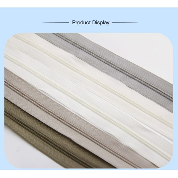 Zipper Long Chain Customized 5 Zipper Chain with Logo Zip Binder for Pillow Tent Bags Nylon Zipper