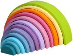 3D 2.75in Stacking Rainbow Wooden Rainbow Stacker 12 Piece
