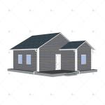 Heya-2B01-B China 2 room sandwich panel house ready made prefabricated
