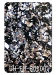 Irregular Black Bottom Large Glitter Acrylic Sheet 3-15mm 4 × 8 Single Side