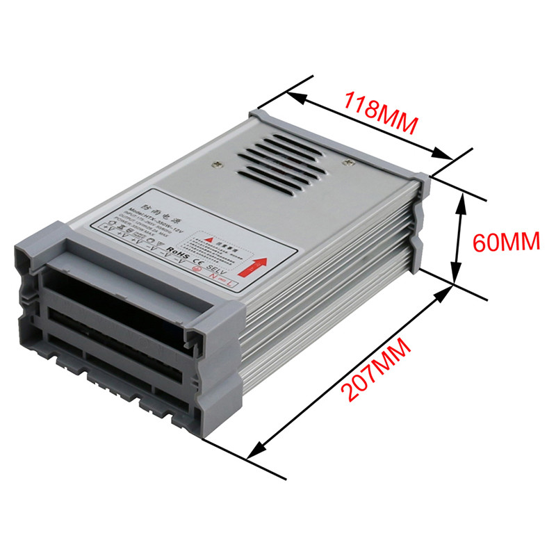 12v 350w rainproof power supply LED transformer Adapter for LED Light