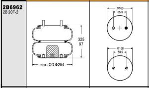 Wholesale Hendrickson Trailer S-21323 Truck Air Spring Suspension Firestone W013586962 from china suppliers