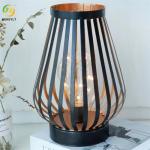 8.7" Battery Powered Outdoor Black Metal Table Lamp LED Commercial Light