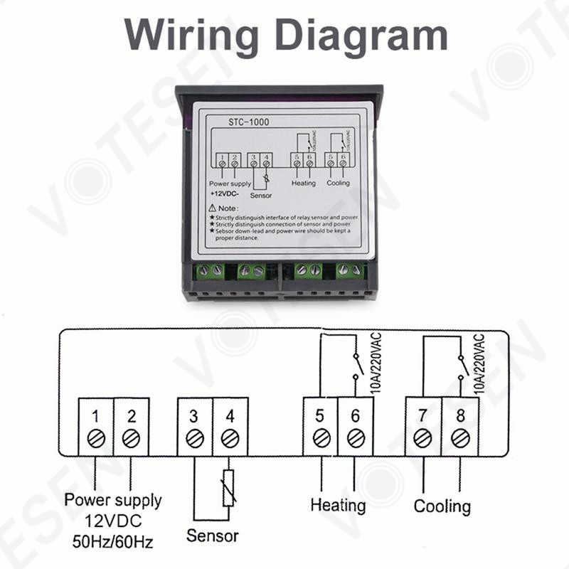 STC-1000 Digital Thermostat Controller 220VAC With NTC Sensor