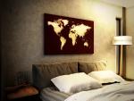 Decoration Rusty Corten Metal World Map Wall Art