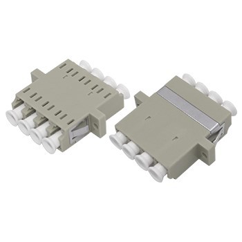 350 1 FTTH Fiber LC Coupler , SM MM LC Quad Adapter For CATV / FTTX