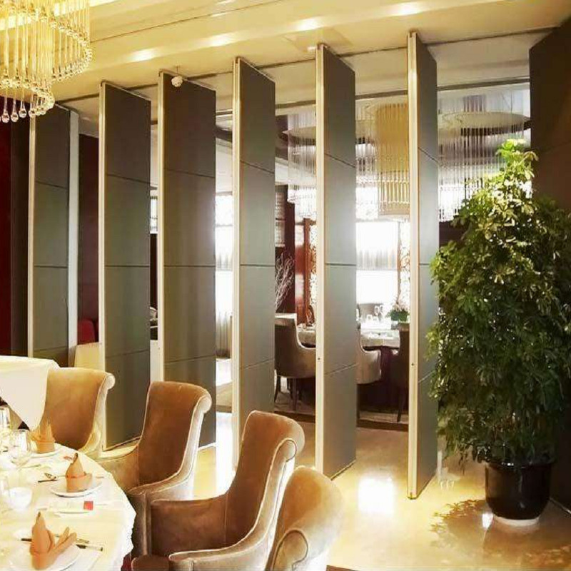 Acoustic Office Villa Sliding Door Movable Partition Walls With Fabric Melamine