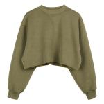 Drop Shoulder Slogan Embroidery Sweatshirt Customized Labels 100% Cotton
