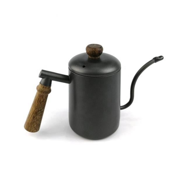 Long Narrow Spout Matte Black Pour Over Kettle Hand Drip Coffee Pouring Kettle