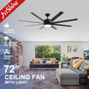 Wholesale 6 Speed Reversible DC Motor Large Air Flow Ceiling Fans With Lights And Remote App Control from china suppliers