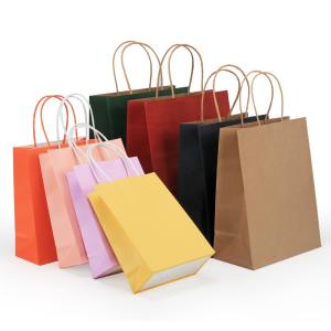 Wholesale Gravure Printing Customized Logo Craft Shopping Kraft Paper Bag for Your Requirements from china suppliers