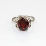 Women Jewelry 9mmx11mm Oval Pink Topaz Cubic Zircon 925 Silver Ring(R196)