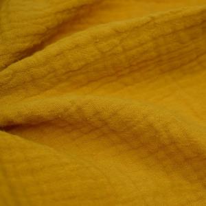 Wholesale Yarn Dyed 130GSM Yellow Crepe Gauze Fabric Crinkle Double Gauze Fabric from china suppliers