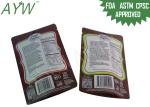 Plastic Food Stand Up k Bags Moisture Resistant , PET Biodegradable Food