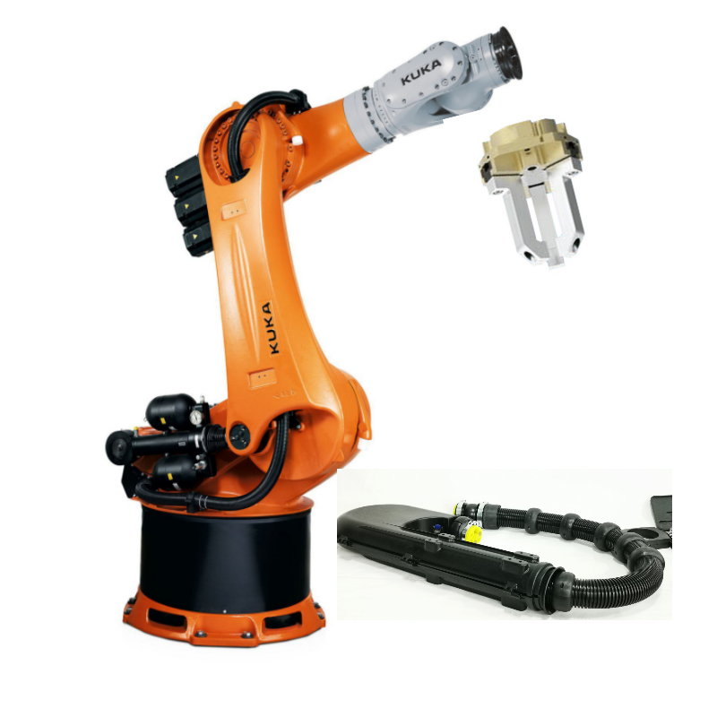 KUKA KR 360 R2830 F With CNGBS Finger Gripper And Robot Dress Pack For Pick And Place As Material Handling Equipment